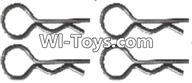 Wltoys A323 Clips,R-Clips for the Body shell,R-shape Pin-1X22.2MM(4pcs)-K939-49,1/12 Wltoys A323 RC Car Spare Parts Replacement Accessories
