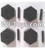 Wltoys A333 Six angle adapter(4pcs),1/12 Wltoys A333 RC Car Spare Parts Replacement Accessories