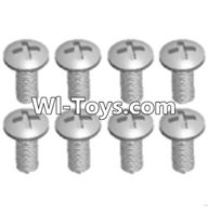 Wltoys A333 Round head machine screws(M2.5X10 PM D4)-8pcs,1/12 Wltoys A333 RC Car Spare Parts Replacement Accessories