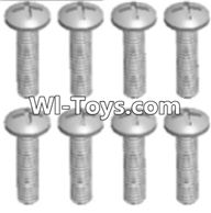 Wltoys A333 Round head tapping screw(M2.6X16 PB)-8pcs,1/12 Wltoys A333 RC Car Spare Parts Replacement Accessories