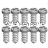 Wltoys A333 Cross recessed tapping round head Screws(M1.7X6 PB)-10PCS,1/12 Wltoys A333 RC Car Spare Parts Replacement Accessories