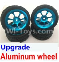 Wltoys A959B A959-B Upgrade Aluminum wheel(4pcs-Include the Tire leather,Also include the 7mm-to-12mm converter) Parts,Wltoys A959B A959-B RC Car Parts
