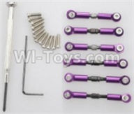 Wltoys A959B A959-B Upgrade Metal Connect buckle,Trolley(6pcs)-Purple Parts,Wltoys A959B A959-B RC Car Parts