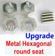 Wltoys A959B A959-B Upgrade Metal Hexagonal round seat(4pcs)(4pcs)-Silver Parts,Wltoys A959B A959-B RC Car Parts