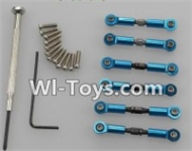 Wltoys A969-B Upgrade Metal Connect buckle,Trolley(6pcs)-Blue For Wltoys A969-B Rc Car Parts,High speed 1:18 Scale 4wd,2.4G A969-B rc racing car Parts,On Road Drift Racing Truck Car Parts