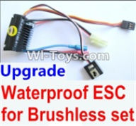 Wltoys A969-B Upgrade waterproof ESC for the Brushless set For Wltoys A969-B Rc Car Parts,High speed 1:18 Scale 4wd,2.4G A969-B rc racing car Parts,On Road Drift Racing Truck Car Parts