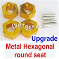 Wltoys A969-B Upgrade Metal Hexagonal round seat(4pcs)(4pcs)-Yellow For Wltoys A969-B Rc Car Parts,High speed 1:18 Scale 4wd,2.4G A969-B rc racing car Parts,On Road Drift Racing Truck Car Parts
