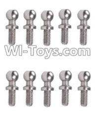 Wltoys A969-B A949-46 Ball-shape screws(10.8mmX4mm)-10pcs For Wltoys A969-B Rc Car Parts,High speed 1:18 Scale 4wd,2.4G A969-B rc racing car Parts,On Road Drift Racing Truck Car Parts