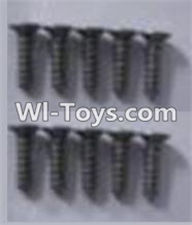 Wltoys A969-B A949-48 Countersunk head self-tapping screws-M2X9.5(10PCS) For Wltoys A969-B Rc Car Parts,High speed 1:18 Scale 4wd,2.4G A969-B rc racing car Parts,On Road Drift Racing Truck Car Parts