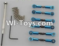 Wltoys A979-B Upgrade Metal Connect buckle,Trolley(6pcs)-Blue For Wltoys A979-B Rc Car Parts,High speed 1:18 Scale 4wd,2.4G A979-B rc racing car Parts,On Road Drift Racing Truck Car Parts