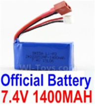 Wltoys A979-B Official 7.4v 1400mah Battery with T-shape Plug For Wltoys A979-B Rc Car Parts,High speed 1:18 Scale 4wd,2.4G A979-B rc racing car Parts,On Road Drift Racing Truck Car Parts