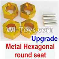 Wltoys A979 Upgrade Metal Hexagonal round seat(4pcs)(4pcs)-Yellow,Wltoys A979 RC Truck Parts,rc car and rc racing car Spare Parts
