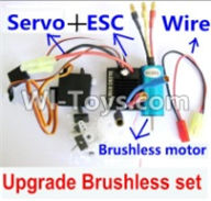 Wltoys K929-B Upgrade Brushless Set(Include the Brushless motor,ESC,Servo,Conversion wire),1/18 Wltoys K929-B RC Car Parts