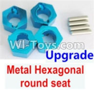 Wltoys K929-B Upgrade Metal Hexagonal round seat(4pcs)(4pcs)-Blue,1/18 Wltoys K929-B RC Car Parts