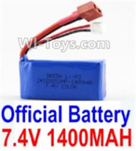Wltoys K929-B 7.4v 1400mah Battery with T-shape Plug,1/18 Wltoys K929-B RC Car Parts