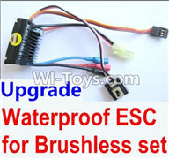Wltoys K929 Upgrade waterproof ESC for the Brushless set,Wltoys K929 desert RC Truck Parts,1:18 rc car and rc racing car Parts