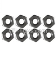 Wltoys K939 K939-70 M2.5 Nuts(8pcs),Wltoys K939 RC Car Spare Parts Replacement Accessories,1/10 1:10 Scale 4wd K939 RC Truck parts,RC Racing car Parts