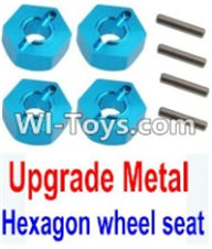 Wltoys 10428 Upgrade Metal 12MM Hexagon wheel seat,Tire adapter(4pcs)-Light Blue-K949-12,Wltoys K949 RC Car Parts,High speed 1:10 Scale 4wd PARTS