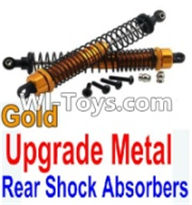 Wltoys 10428 Upgrade Metal Rear Shock Absorbers(2pcs)-Gold-K949-37,Wltoys 10428 RC Car Parts,High speed 1:10 Scale 4wd,10428 Electric Power On Road Drift Racing Truck Car Parts