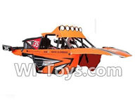 Wltoys K959 Car Canopy,Car shell unit-(Include the shell,Rollcage,Doll)-Orange For WLtoys K959 1/12 1:12 RC Drift Car Parts desert Off Road Buggy parts