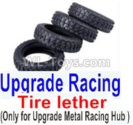 Wltoys K999 Upgrade Racing Tire lether(4pcs)-Can only match the Upgrade Metal Racing Hub,1:28 Wltoys K999 Rc Car Spare Parts Replacement accessories,K999 On Road Drift Racing Truck Car Parts