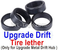 Wltoys K999 Upgrade Drift Tire lether(4pcs)-Can only match the Upgrade Metal Drift Hub,1:28 Wltoys K999 Rc Car Spare Parts Replacement accessories,K999 On Road Drift Racing Truck Car Parts
