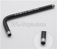 Wltoys K999 L-Shap wrench-Black,1:28 Wltoys K999 Rc Car Spare Parts Replacement accessories,K999 On Road Drift Racing Truck Car Parts