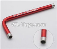 Wltoys K999 L-Shap wrench-Red,1:28 Wltoys K999 Rc Car Spare Parts Replacement accessories,K999 On Road Drift Racing Truck Car Parts