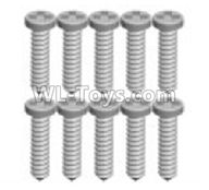 Wltoys K999 K999-16 Screws(10pcs)-1.3X7PB,1:28 Wltoys K999 Rc Car Spare Parts Replacement accessories,K999 On Road Drift Racing Truck Car Parts