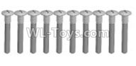 Wltoys K999 K999-18 Screws(10pcs)-M1.5X14PB-Half tooth,1:28 Wltoys K999 Rc Car Spare Parts Replacement accessories,K999 On Road Drift Racing Truck Car Parts