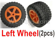 Wltoys L209 Spare Parts-21-02 1548 Left Wheel unit(2 set)-Orange,Wltoys L209 Rc Car Spare Parts Replacement Accessories,1:10 L209 RC Racing Car Trcuk parts