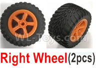 Wltoys L209 Spare Parts-21-03 1549 Right Wheel unit(2 set)-Orange,Wltoys L209 Rc Car Spare Parts Replacement Accessories,1:10 L209 RC Racing Car Trcuk parts