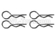 Wltoys L209 Spare Parts-24 K939-49 R-shape Pin,Vehicle housing clip(4pcs)-1x22.1mm,Wltoys L209 Rc Car Spare Parts Replacement Accessories,1:10 L209 RC Racing Car Trcuk parts