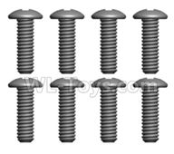 Wltoys L209 Spare Parts-29-01 0254 Pan head Cross recessed screws(8PCS)-ST 3X10PB ,Wltoys L209 Rc Car Spare Parts Replacement Accessories,1:10 L209 RC Racing Car Trcuk parts
