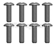 Wltoys L209 Spare Parts-29-03 0556 Pan head Cross recessed screws(8PCS)-ST2.3X8PB,Wltoys L209 Rc Car Spare Parts Replacement Accessories,1:10 L209 RC Racing Car Trcuk parts