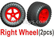 Wltoys L219 Spare Parts-11-03 1555 Right Wheel unit(2 set)-Red,Wltoys L219 Rc Car Spare Parts Replacement Accessories,1:10 L219 RC Racing Car Trcuk parts