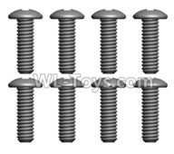 Wltoys L219 Spare Parts-29-01 0254 Pan head Cross recessed screws(8PCS)-ST 3X10PB ,Wltoys L219 Rc Car Spare Parts Replacement Accessories,1:10 L219 RC Racing Car Trcuk parts