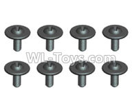Wltoys L219 Spare Parts-29-05 1535 Pan head Cross recessed screws(8PCS)-ST2.3X6PWB8,Wltoys L219 Rc Car Spare Parts Replacement Accessories,1:10 L219 RC Racing Car Trcuk parts