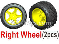 Wltoys L229 Spare Parts-11-03 1566 Right Wheel unit(2 set)-Yellow,Wltoys L229 Rc Car Spare Parts Replacement Accessories,1:10 L229 RC Racing Car Trcuk parts