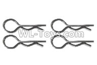 Wltoys L229 Spare Parts-12 K939-49 R-shape Pin,Vehicle housing clip(4pcs)-1x22.1mm,Wltoys L229 Rc Car Spare Parts Replacement Accessories,1:10 L229 RC Racing Car Trcuk parts