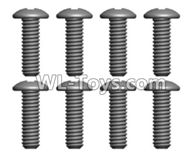 Wltoys L229 Spare Parts-29-03 0556 Pan head Cross recessed screws(8PCS)-ST2.3X8PB,Wltoys L229 Rc Car Spare Parts Replacement Accessories,1:10 L229 RC Racing Car Trcuk parts