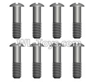 Wltoys L229 Spare Parts-29-04 0557 Pan head Cross recessed screws with lower half tooth(8PCS)-ST2.3X8PB,Wltoys L229 Rc Car Spare Parts Replacement Accessories,1:10 L229 RC Racing Car Trcuk parts