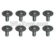 Wltoys L229 Spare Parts-29-05 1535 Pan head Cross recessed screws(8PCS)-ST2.3X6PWB8,Wltoys L229 Rc Car Spare Parts Replacement Accessories,1:10 L229 RC Racing Car Trcuk parts