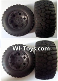 Wltoys L323 Front wheel(2pcs) & Rear wheel(2pcs),Wltoys L323 RC Car Spare Parts Replacement Accessories,Wltoys 1/10 Scale 4wd,2.4G L323 rc racing car Parts,On Road Drift Racing Truck Car Parts