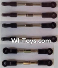 Wltoys L323 Front Upper Bar (Lenght-77mm)-2pcs & Steering Lever (75.5mm)-2pcs & Rear upper bar (length-71mm)-2pcs,Wltoys L323 Rc Car Spare Parts Replacement Accessories,Wltoys 1/10 Scale 4wd,2.4G L323 rc racing car Parts,On Road Drift Racing Tr