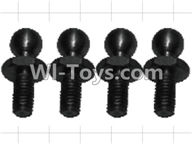 Wltoys P949 K949-73 4.8 Ball head screws(4pcs),Wltoys P949 RC Tractor Car Spare Parts Replacement Accessories,1:10 Scale 4wd P949 RC Tractor Truck parts,RC Tractor Racing car Parts
