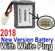 Hosim S912 Battery Akku-2018 New version 9.6V 800MAH Battery with 6-Wire White color plug Parts,Hosim S912 Parts RC Monster Truck Spare parts