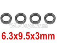 Hosim 9136 Bearing Parts(4pcs)-6.3X9.5X3mm-WJ09,Hosim 9136 Parts