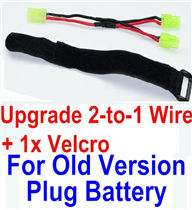 Hosim 9112 Upgrade 2-to-1 wire and Velcro-Two battery can be used together,Run 2x Time than usual Parts-,Hosim all terrain rc car 9112 Spare parts Accessories,1:12 Hosim rc truck 9112 Parts