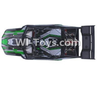 XinleHong Toys 9120 SJ02 Car canopy,Car Shell cover-Green,JYRC XinleHong Toys 9120 Racing Sprint RC Monster Truck Spare parts Accessories,9120 1:12 4WD Brush High Speed Buggy Parts